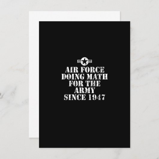 1947年から空軍が陸軍の為に数学をしてる T ショート 招待状 (正面/裏面)