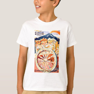 1947年のシシリーイタリア旅行ポスター永遠の春 Tシャツ