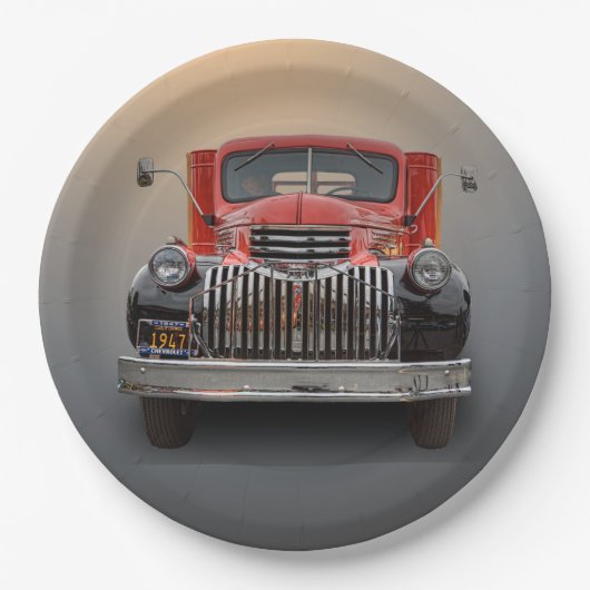 1947年のシボレーの棒のトラック ペーパープレート (正面)