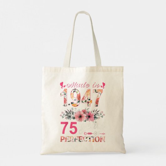 1947年フローラ75歳75誕生日ギフト作 トートバッグ (裏面)