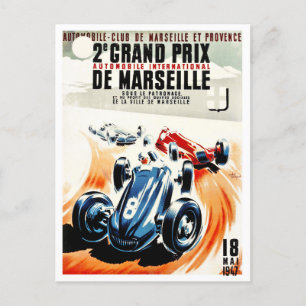 1947年マルセイユグランプリヴィンテージレース ポストカード