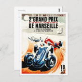 1947年マルセイユグランプリヴィンテージレース ポストカード (正面/裏面)