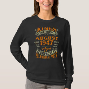 1947年メンズ75生まれ誕生日For Kings威厳がある 7 Tシャツ
