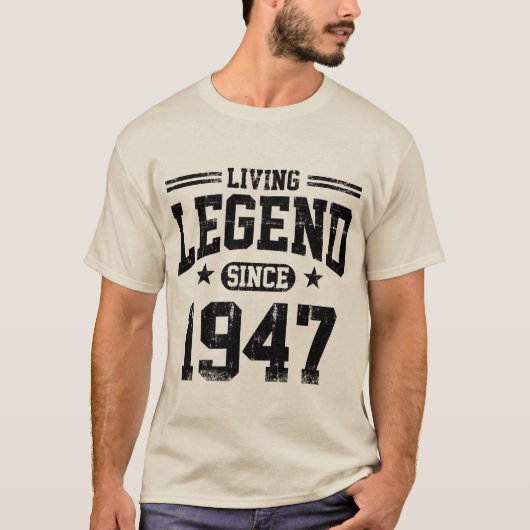1947年以来の生きている伝説 Tシャツ (正面)