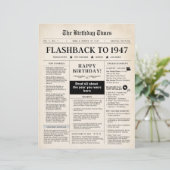 1947年誕生日新聞紙風デザイン せぴあ色 (スタンド正面)