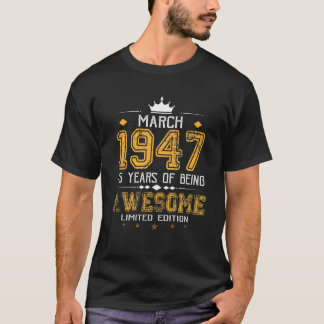1947年3月75年エディ素晴らしティ限定 Tシャツ