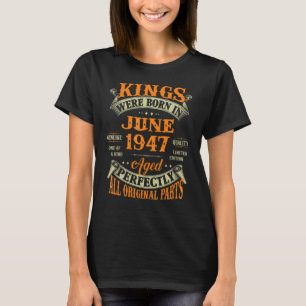 1947年6月の第75回生まれ王誕生日75 Tシャツ