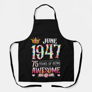 1947年6月第75誕生日75年素晴らしフローラ エプロン