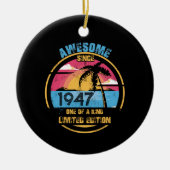 1947年75素晴らし誕生日以来75歳 セラミックオーナメント (正面)