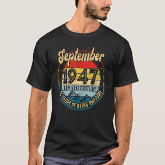 1947年9月76歳1素晴らし歳 Tシャツ