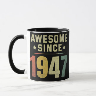 1947素晴らし年から75誕生日レトロ男性の女性  マグカップ