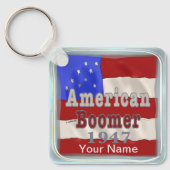 1947誕生日ベビーブーマーカスタムキーホルダー キーホルダー (正面)