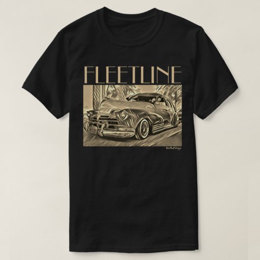 1947 1948 Chevrolet Fleetline Chevy Lowrider Bomb Tシャツ (デザイン正面)