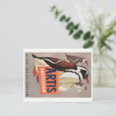 1947 Artis Zoo Amsterdam Penguinsポスター ポストカード (スタンド正面)