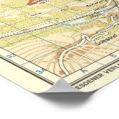 1947 Dresden City Map, German Urban Design ポスター (角)