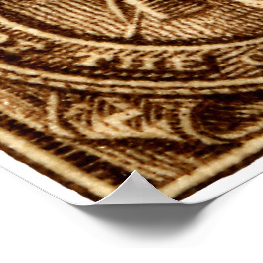 1948オクラホマインディアン百年記念スタンプ ポスター (角)