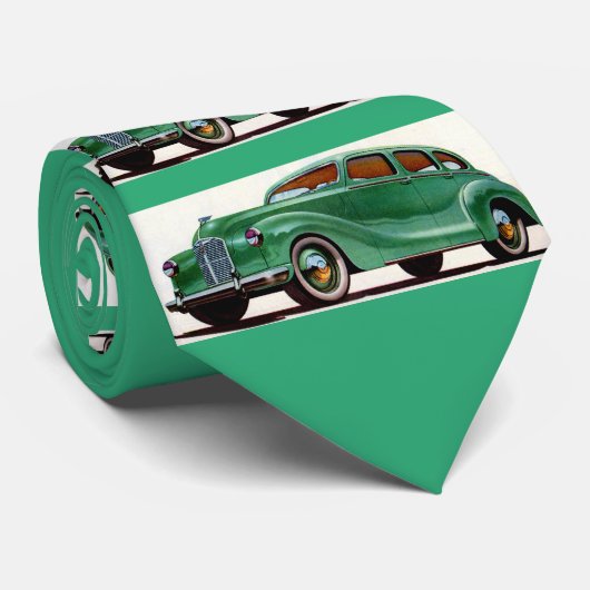 1948グリーンオースティンデボンプリント ネクタイ (ロール)