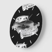 1948シボレーフリートマスターアンティークカーアート ラージ壁時計 (傾斜)
