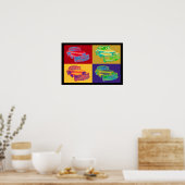 1948シボレーFleetmasterアンティークカーアーポップ・アートのト ポスター (キッチン)