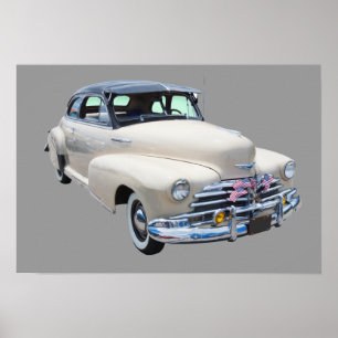 1948シボレーFleetmasterアンティーク車 ポスター