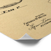 1948ドライバーゴルフクラブ特許アートスケッチプリント ポスター (角)