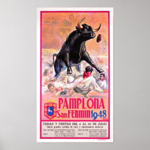 1948フェリアデパンプローナヴィンテージ ポスター