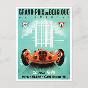 1948ブリュッセルグランプリヴィンテージレース ポストカード
