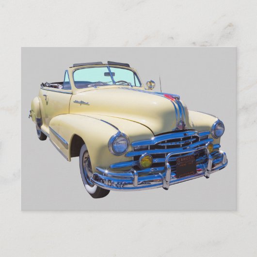 1948ポンティアックシルバーストリークコンバーチブルカー ポストカード (正面)