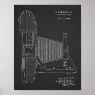 1948ヴィンテージカメラ特許アートスケッチプリント ポスター