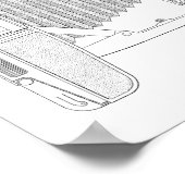 1948ヴィンテージカメラ特許アートスケッチプリント ポスター (角)