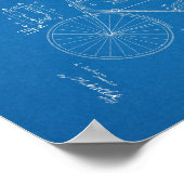 1948ヴィンテージシュウィン自転車特許ブループリントアート ポスター (角)