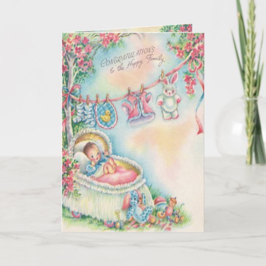 1948ヴィンテージベビーおめでとうカード カード (正面)