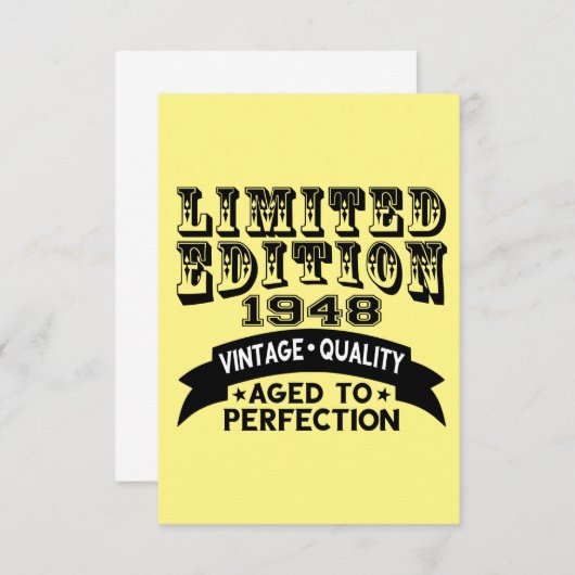 1948年おもしろい誕生日カード サンキューカード (正面/裏面)