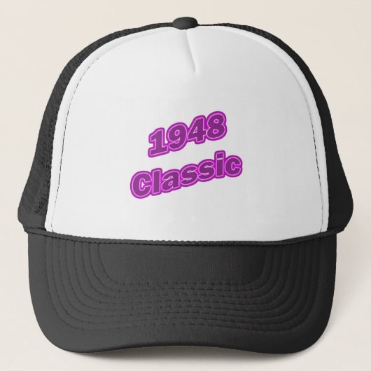 1948年のクラシックな紫色 キャップ (正面)