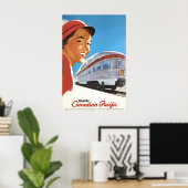 1948年カナダ鉄道旅行 ヴィンテージスタイル ポスター (ホームオフィス)