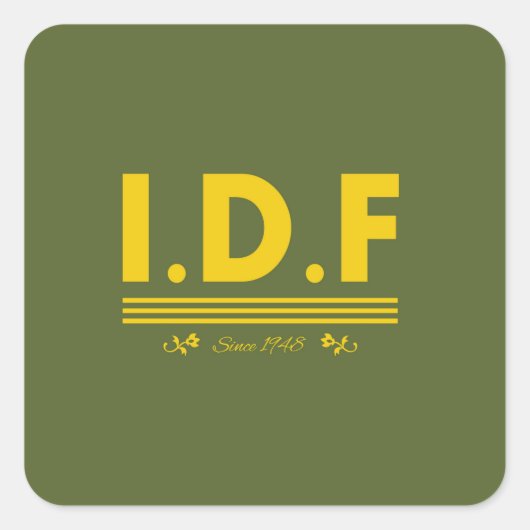 1948年以来のIDF. スクエアシール (正面)