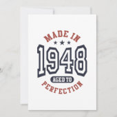 1948年製造 完熟仕上げ 誕生日プレゼント 招待状 (正面)