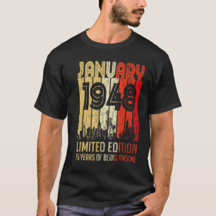 1948年1月75歳素晴らし Tシャツ