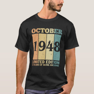 1948年10月限定版73年の畏敬 Tシャツ