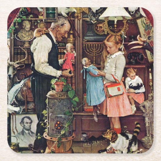 1948年4月フール スクエアペーパーコースター (正面)