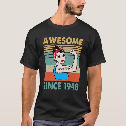 1948年75素晴らし誕生日以来75歳 Tシャツ (正面)