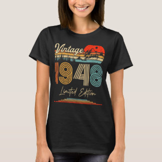1948生まれ年のヴィンテージ誕生日年のパーティー結婚A Tシャツ