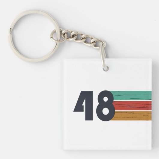 1948生まれ年のヴィンテージ誕生日 キーホルダー (正面)