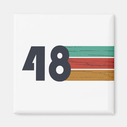 1948生まれ年のヴィンテージ誕生日 マグネット (正面)