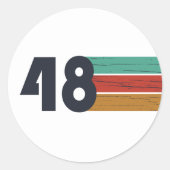 1948生まれ年のヴィンテージ誕生日 ラウンドシール (正面)