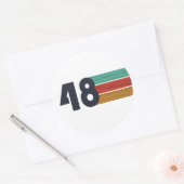 1948生まれ年のヴィンテージ誕生日 ラウンドシール (封筒)