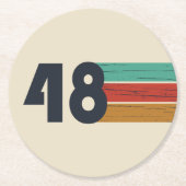 1948生まれ年のヴィンテージ誕生日 ラウンドペーパーコースター (正面)
