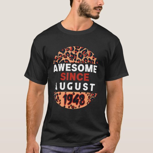1948素晴らし年威厳があるLeopard 1948年ビレ威厳があるット Tシャツ (正面)