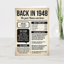 1948 当時のおもしろ事実 バースデーカード