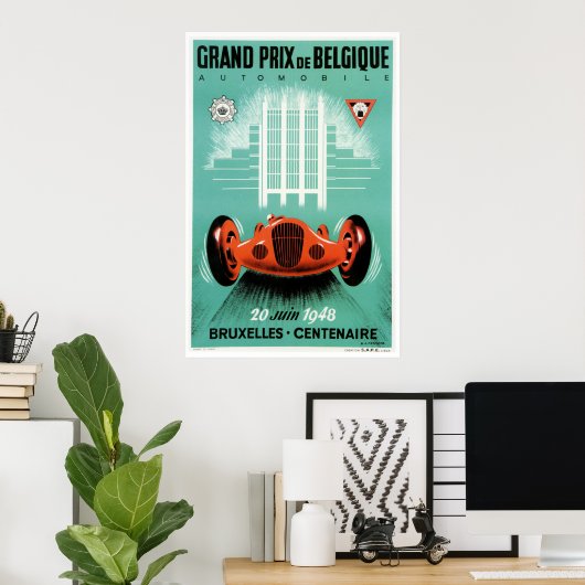 1948 Belgian Grand Prix Poster ポスター (ホームオフィス)